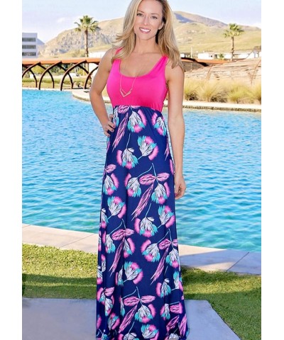 Summer Cute Mommy and Me Boho Striped Chevron Maxi Dresses Rose Dandelion $11.00 Dresses