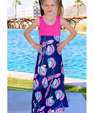 Summer Cute Mommy and Me Boho Striped Chevron Maxi Dresses Rose Dandelion $11.00 Dresses