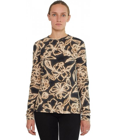 Women's Long Sleeve Tee Bleached Floral $30.29 T-Shirts