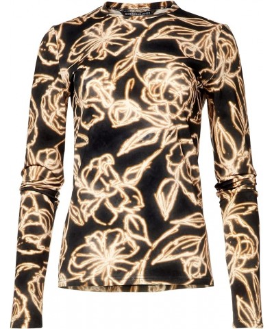 Women's Long Sleeve Tee Bleached Floral $30.29 T-Shirts