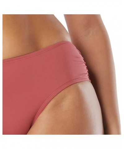 Side Shirred Bikini Bottom — Classic Low Rise Ruched Swim Bottom Lava Coral $8.19 Swimsuits