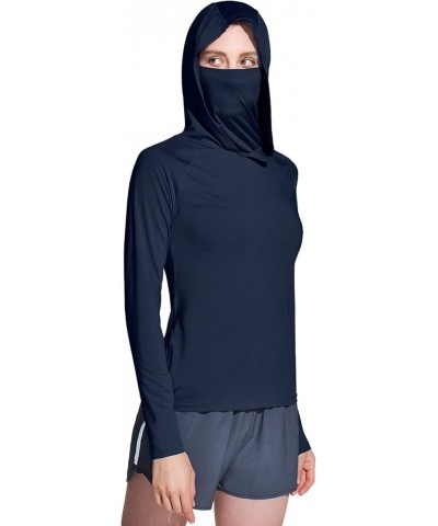 Women's UPF 50+ Sun Protection Hoodie Shirts with Face Mask, Lightweight Dry Fit Long Sleeve Outdoor Sun Shirt Sun Protection...