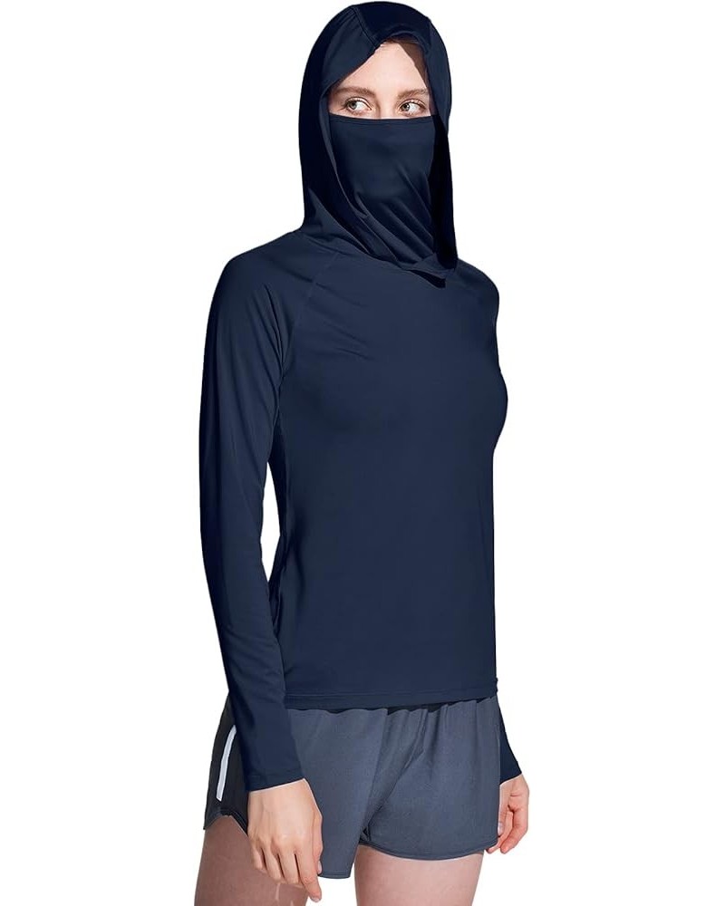 Women's UPF 50+ Sun Protection Hoodie Shirts with Face Mask, Lightweight Dry Fit Long Sleeve Outdoor Sun Shirt Sun Protection...