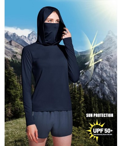 Women's UPF 50+ Sun Protection Hoodie Shirts with Face Mask, Lightweight Dry Fit Long Sleeve Outdoor Sun Shirt Sun Protection...