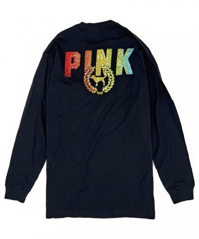 Campus Long Sleeve Tee Black Rainbow Sequin Black $16.40 T-Shirts