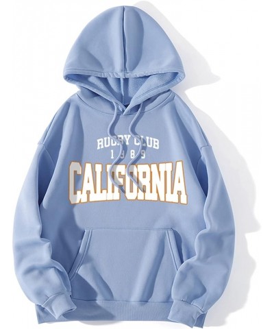 New York Hoodie for Women Cute Graphic Y2K Oversized Sweatshirt Long Sleeve Hoodie Cotton Pullover Top 3-light Blue $10.82 Ho...