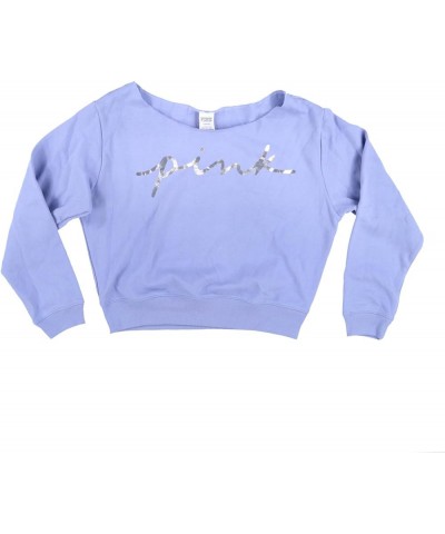 Pink Raw Edge Neckline Sweatshirt Periwinkle $26.00 Hoodies & Sweatshirts