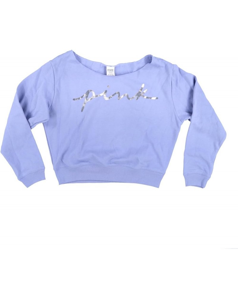 Pink Raw Edge Neckline Sweatshirt Periwinkle $26.00 Hoodies & Sweatshirts