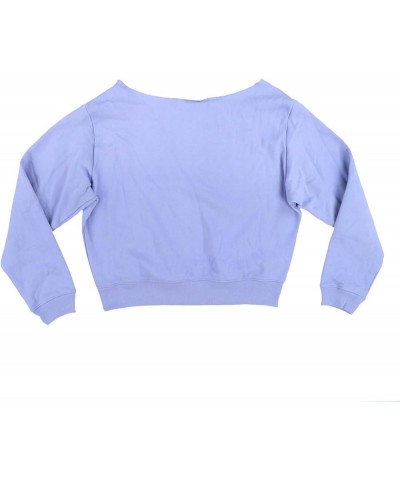 Pink Raw Edge Neckline Sweatshirt Periwinkle $26.00 Hoodies & Sweatshirts