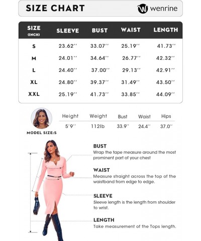 Women's Sexy V Neck Knit Bodycon Dress Long Sleeve Slim Fit Split Casual Sweater Midi Dress Black $11.99 Dresses