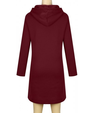 Women Zip Up Hoodies Zipper Long Hooded Jackets Solid Casual Tunic Sweatshirt Trendy Winter Outfits Clothes 2023 J012-wine $1...