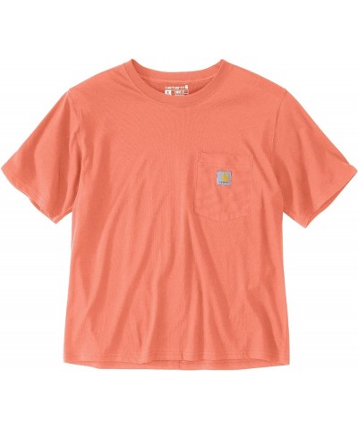 Loose Fit Lightweight Short-Sleeve Crewneck T-Shirt Fresh Salmon $16.79 Tops