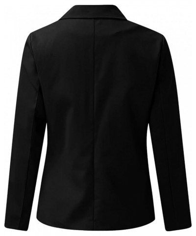 Womens 2023 Fashion Casual Blazers Open Front Long Sleeve Work Office Jackets Blazer 01-black $10.99 Blazers