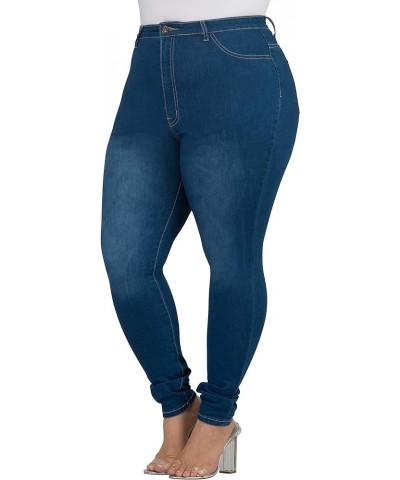 FASHION LOVER High Waisted Women Petite-Plus Size (1XL-4XL) Stretch Colored Jeans Pants Blue $17.86 Jeans