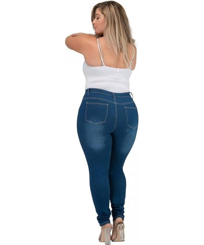 FASHION LOVER High Waisted Women Petite-Plus Size (1XL-4XL) Stretch Colored Jeans Pants Blue $17.86 Jeans