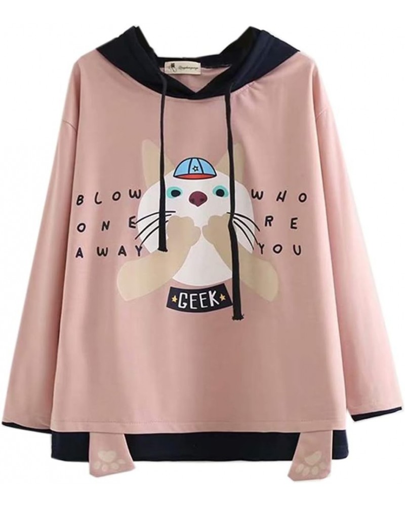 Harajuku Fashion Cute Rabbit Kawaii Hoody Casual Loose Long Sleeve Tracksuit Pink Cute Cat $14.28 Hoodies & Sweatshirts