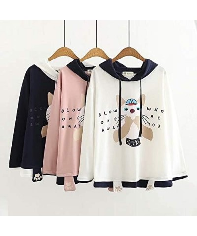 Harajuku Fashion Cute Rabbit Kawaii Hoody Casual Loose Long Sleeve Tracksuit Pink Cute Cat $14.28 Hoodies & Sweatshirts