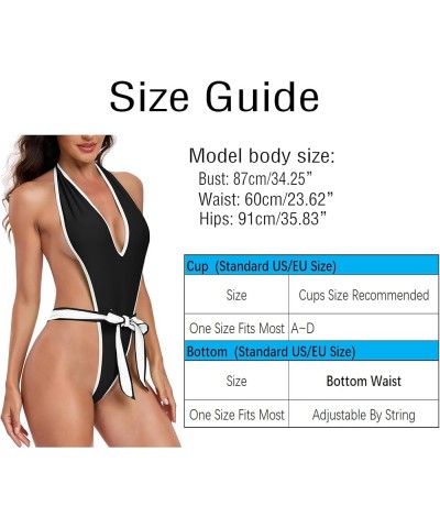 Deep Monokini One Piece Swimsuit for Women Plunging Womens Bathing Suit Exotic Swimsuits Sexy Trikini Bathing Suits 23002-blu...