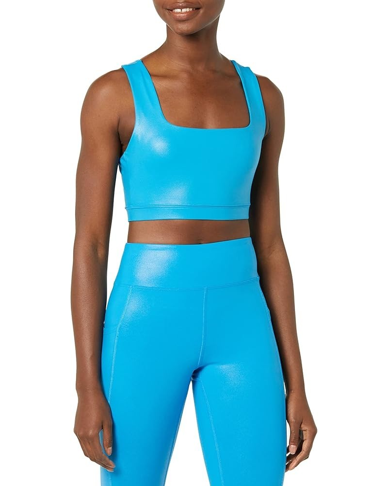 Women's Iconic Sports Bra Aqua Blue $17.78 Lingerie