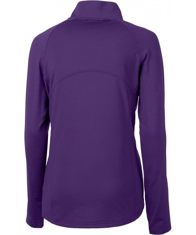 Women's Long Sleeve Adapt Eco Knit Half Zip Pullover College Purple $32.69 Sweaters