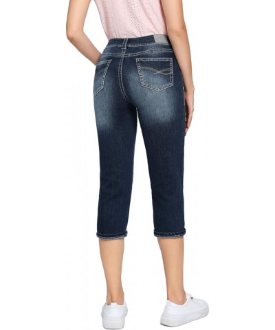 Women's Thick Seams Vintage Slim Fit Stretch Denim Crop Capri Jeans Vinay $17.70 Jeans