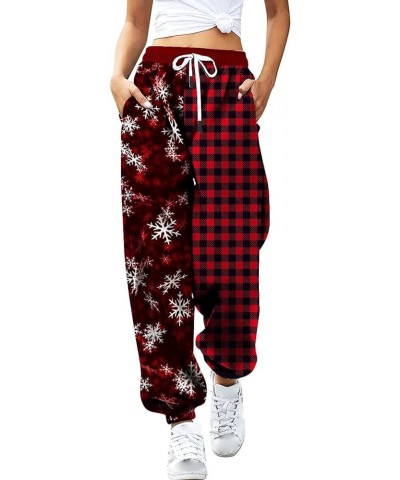 Womens Sweatpants with Pockets,Women's Cute Print Sport Pants Joggers Drawstring Elastic Waist Trousers Z7-wine $5.71 Tanks