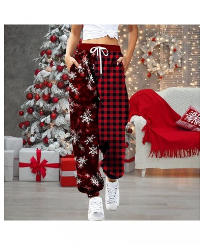 Womens Sweatpants with Pockets,Women's Cute Print Sport Pants Joggers Drawstring Elastic Waist Trousers Z7-wine $5.71 Tanks