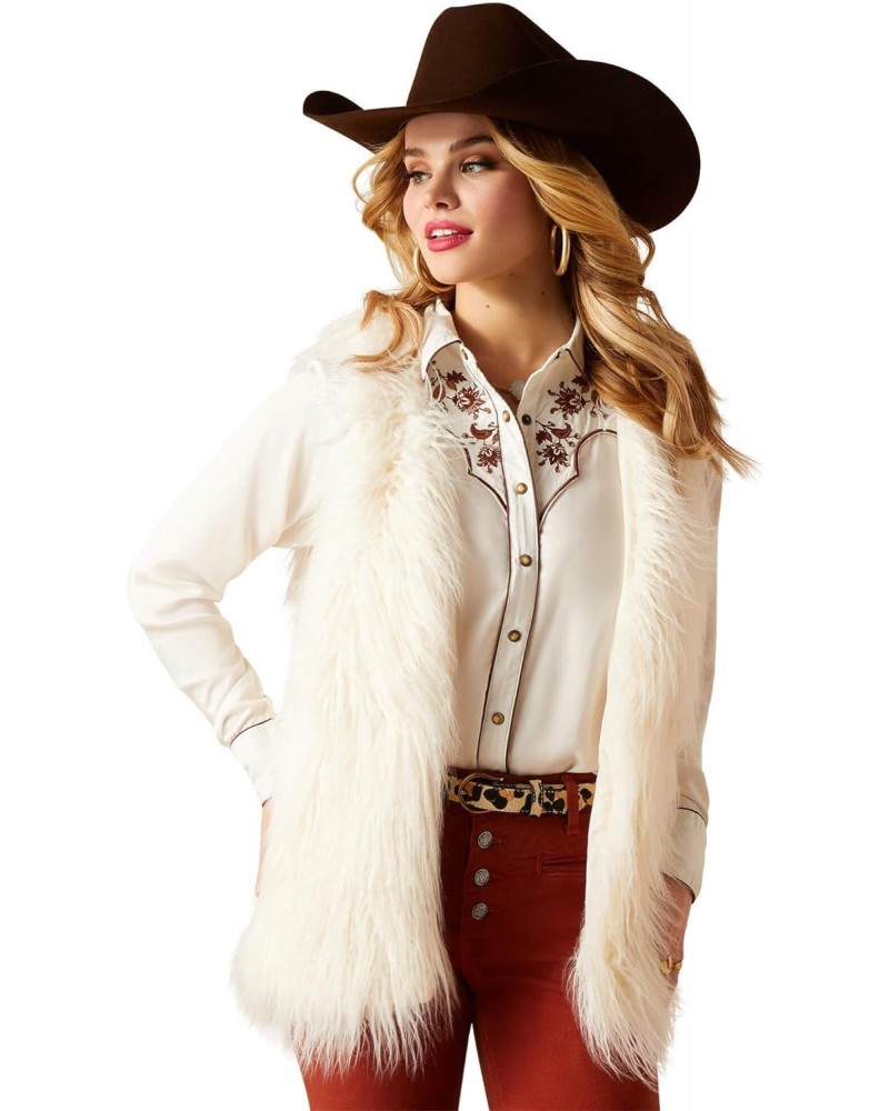 Women's Standard FAE Faux Fur Vest, Coconut Milk $48.57 Vests