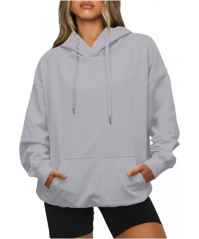 Hoodies for Women Oversized Hooded Sweatshirt Long Sleeve Loose Fit Pullover Drawstring Plus Size Tops with Pockets A-gray $8...