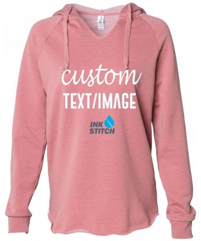 Women PRM2500 Custom Design Your Own Lightweight Hoodie Sweatshirts -Multicolors Dusty Rose $18.00 Hoodies & Sweatshirts