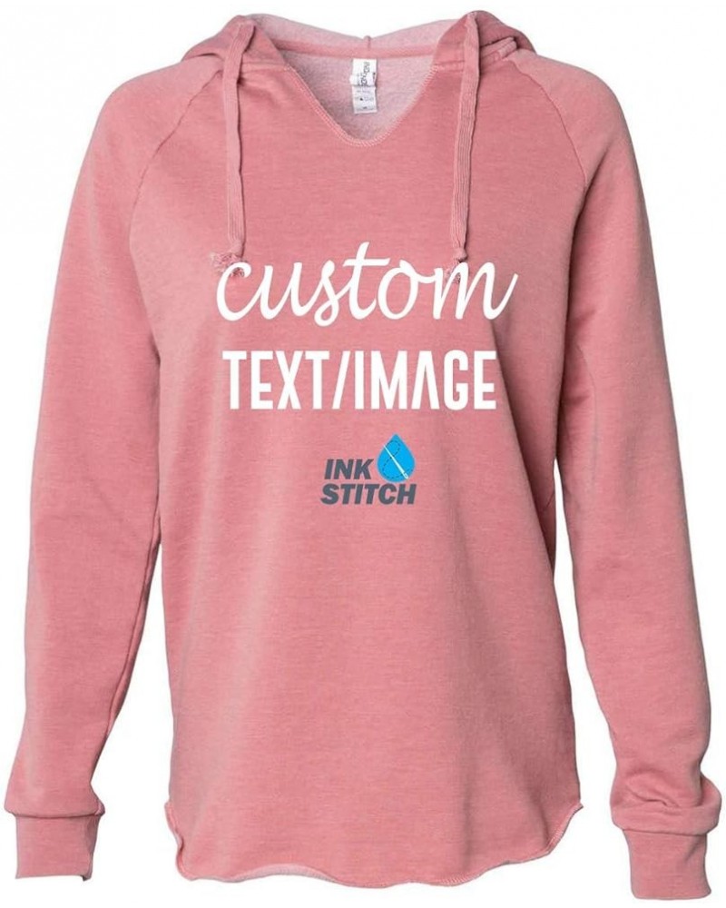 Women PRM2500 Custom Design Your Own Lightweight Hoodie Sweatshirts -Multicolors Dusty Rose $18.00 Hoodies & Sweatshirts