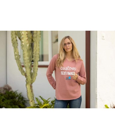 Women PRM2500 Custom Design Your Own Lightweight Hoodie Sweatshirts -Multicolors Dusty Rose $18.00 Hoodies & Sweatshirts