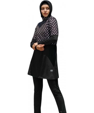 Islamic Long Sleeve Swimsuits for Women Modest Muslim 5 PCS | Full Cover Rash Guard Burkini | Arabic Swimwear Black Ii / M $2...