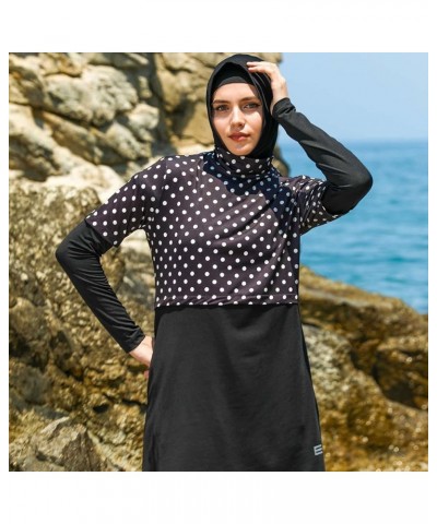 Islamic Long Sleeve Swimsuits for Women Modest Muslim 5 PCS | Full Cover Rash Guard Burkini | Arabic Swimwear Black Ii / M $2...