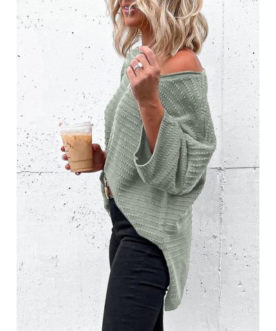 Womens Tunic Tops Casual Summer 3/4 Sleeve Crewneck Loose Knit Blouses Shirts Gray $13.19 Tops