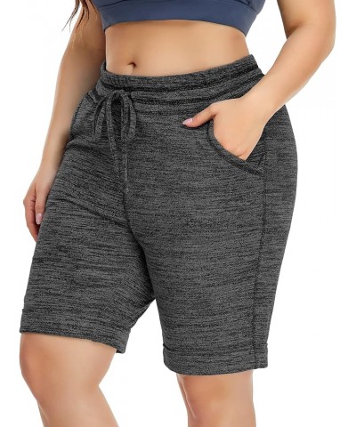 Women's Plus Size 10" Casual Yoga Sports Shorts Lounge Pajama Walking Athletic Shorts with Side Pockets Dard Gray $12.18 Acti...