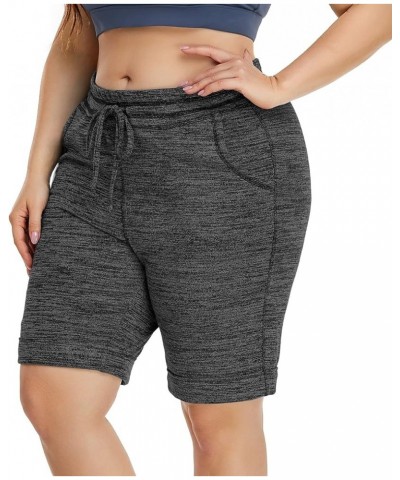 Women's Plus Size 10" Casual Yoga Sports Shorts Lounge Pajama Walking Athletic Shorts with Side Pockets Dard Gray $12.18 Acti...