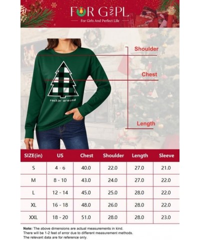 Christmas Women's Long Sleeve Graphic Sweatshirt Christmas Tree $12.25 Hoodies & Sweatshirts