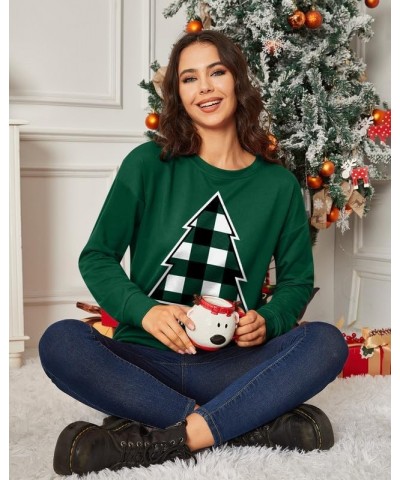 Christmas Women's Long Sleeve Graphic Sweatshirt Christmas Tree $12.25 Hoodies & Sweatshirts