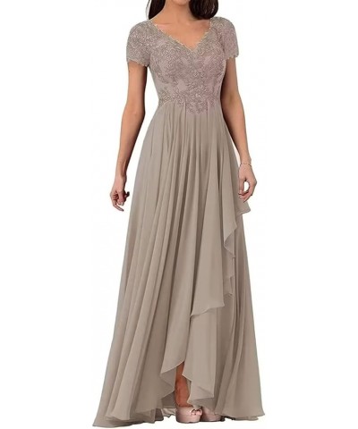 Lace Appliques Mother of The Bride Dresses Long Ruffles Chiffon Evening Dresses with Sleeves Mint Green $37.09 Dresses