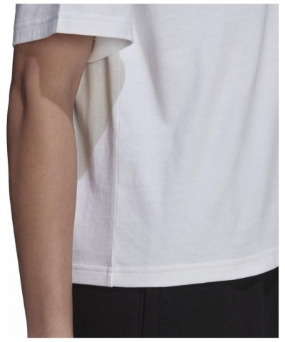 Women's Essentials Logo Cropped Loose Fit Tee White/White $11.26 Activewear