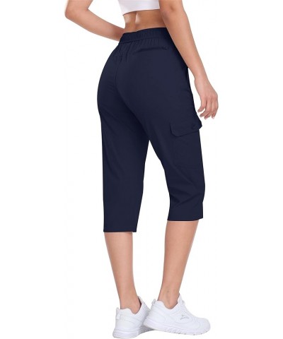 Women's Cargo Hiking Pants with Pockets Athletic Capris Pants for Women Quick Dry Lightweight Water Resistant A01 Navy $16.34...