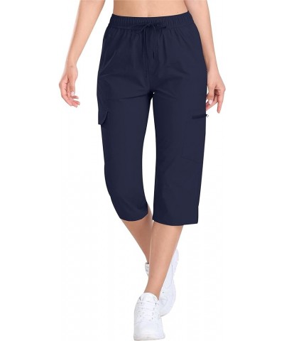 Women's Cargo Hiking Pants with Pockets Athletic Capris Pants for Women Quick Dry Lightweight Water Resistant A01 Navy $16.34...