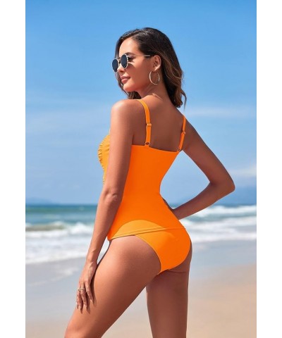 Women Tankini Bathing Suits Two Piece Tummy Control Ruched Tankini Tops High Waisted Bikini Bottom Modest Swimwear Vitality O...