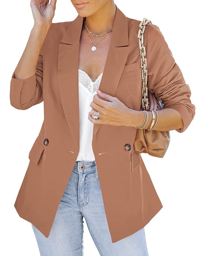 Blazer Jackets for Women Business Casual Outfits Work Office Blazers Lightweight Dressy Suits with Pocket Toasted Nut $24.99 ...