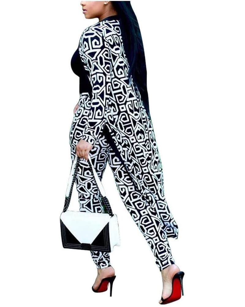 Women 2 Piece Outfits Plus Size Long Sleeve Maxi Cardigan Duster Pants Set Casual Cover Ups(S-4XL) $20.68 Suits