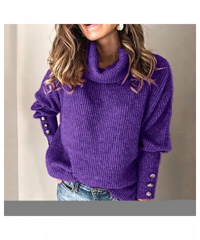 2022 Womens Sweater Turtleneck Knit Long Sleeve Jumper T Shirt Casual Fashion Loose Lightweight Tops Tunic Pullover Plus Size...