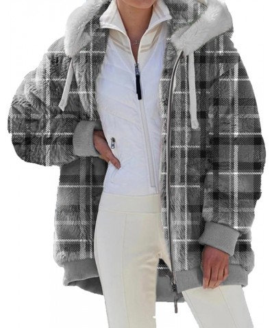 Heated Jackets For Women Wool Quilted Lightweight Coat Long Sleeve Turtleneck Zippered Hooded Jacket With Pockets 4-gray $19....