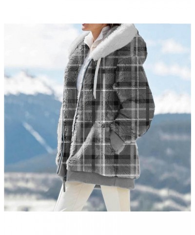 Heated Jackets For Women Wool Quilted Lightweight Coat Long Sleeve Turtleneck Zippered Hooded Jacket With Pockets 4-gray $19....