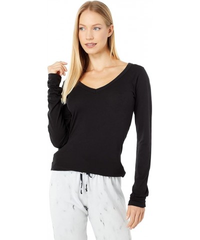 Women's Fitted V-Neck Tunic Top Black 1 $19.70 Tops